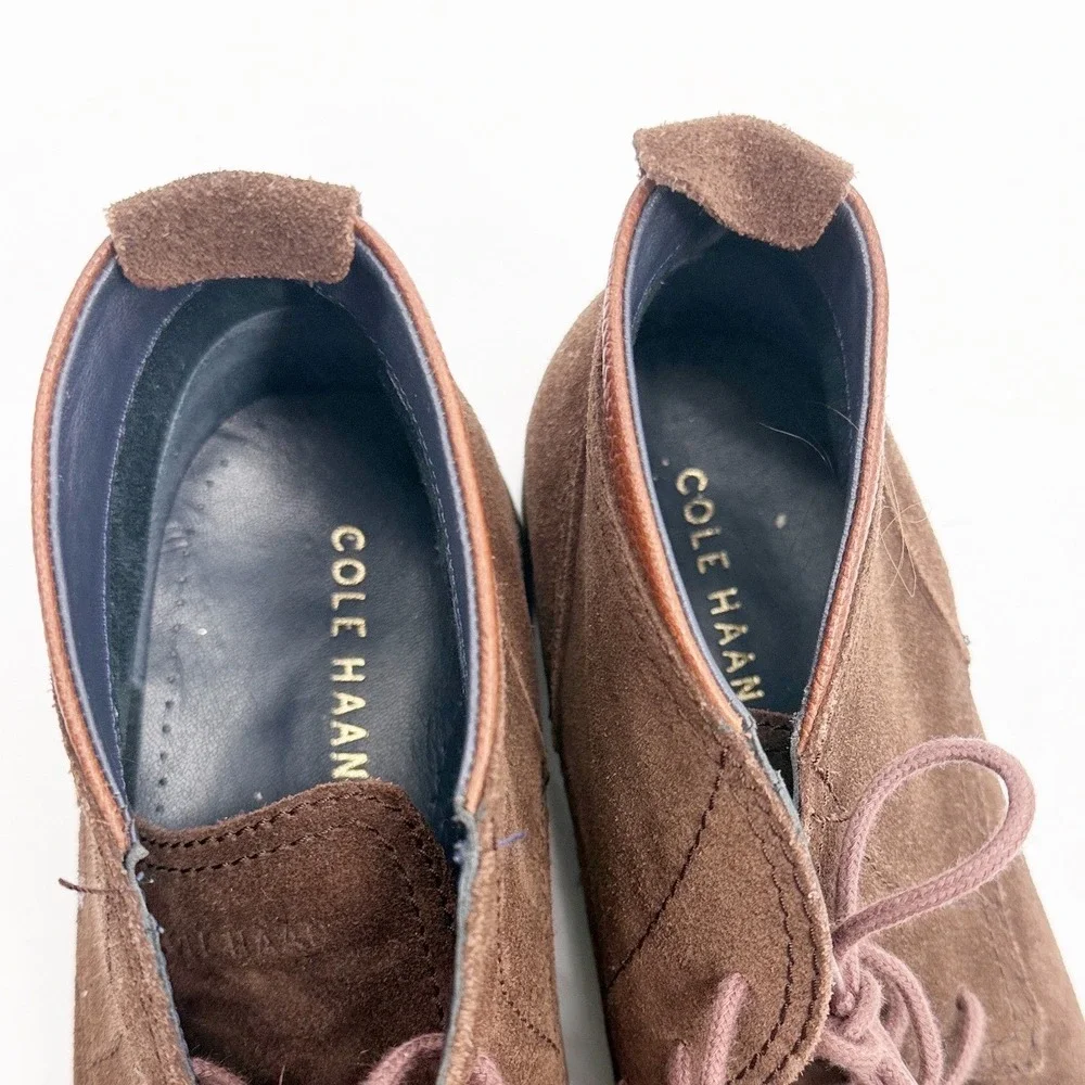 Cole Haan Ogden Mens 9M Brown Suede Chukka Boots Lace Up Ankle Boots NWOT